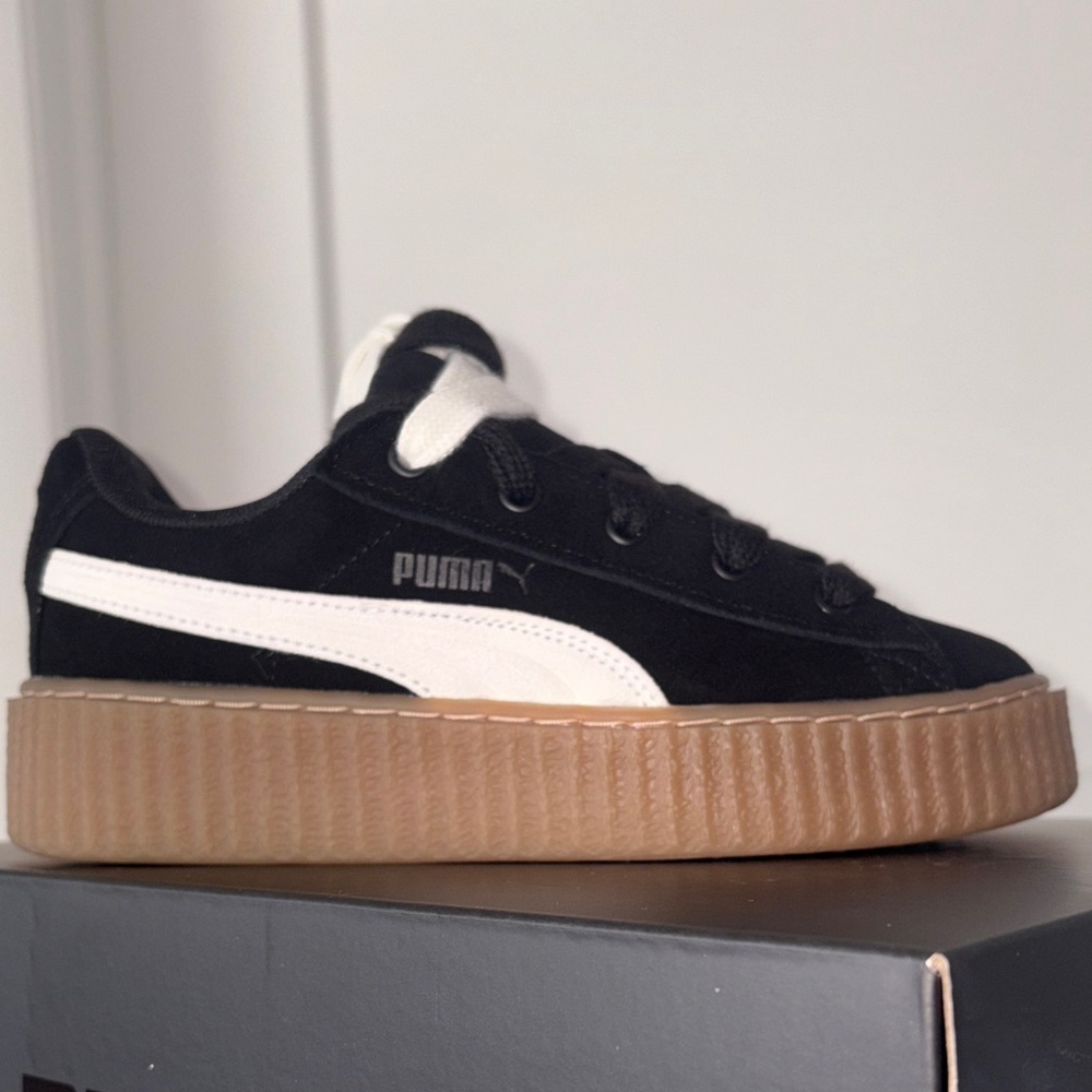 Fenty/Puma Black and White Platform Sneakers